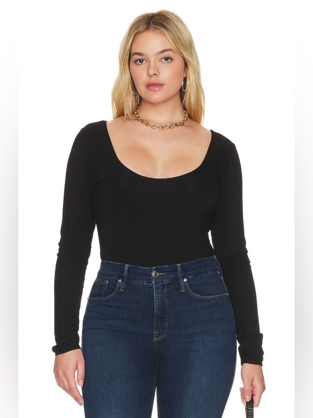 Good American Scoop Neck Bodysuit